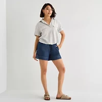 a.n.a Womens Short Sleeve Blouse