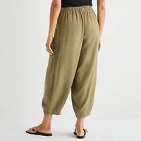 a.n.a Womens Linen Ankle Balloon Pant