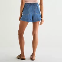 a.n.a Womens 4" Mid Rise Denim Short