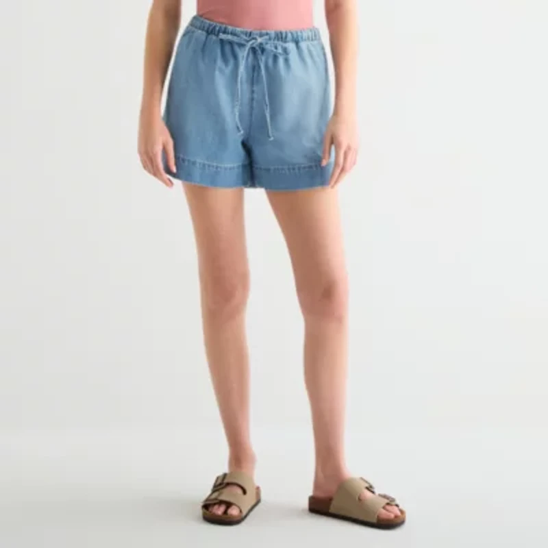 a.n.a Womens 4" Mid Rise Denim Short