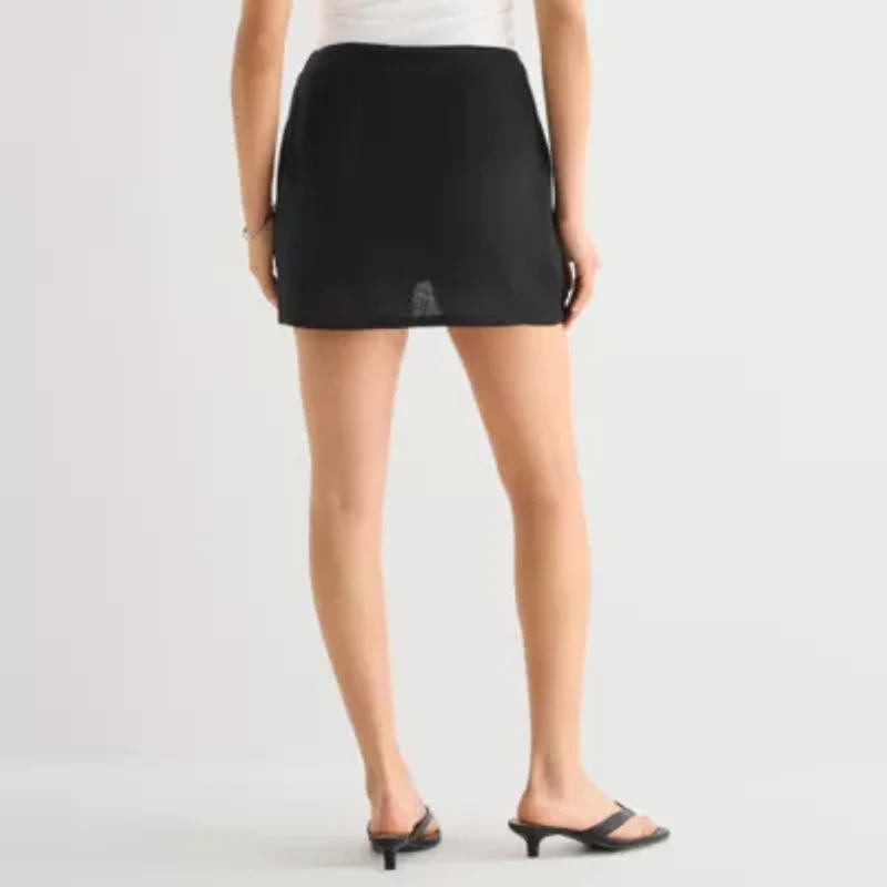 a.n.a Linen Womens Mini Pencil Skirt
