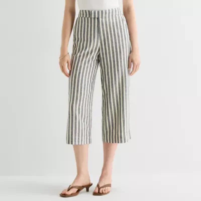 a.n.a Womens Wide Leg Cropped Pant