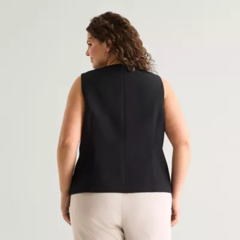 a.n.a Womens Plus Crew Neck Sleeveless Vest
