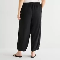 a.n.a Womens Plus Cinched Pull-On Pant