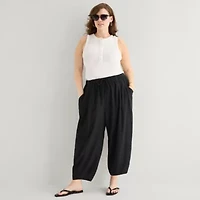 a.n.a Womens Plus Cinched Pull-On Pant