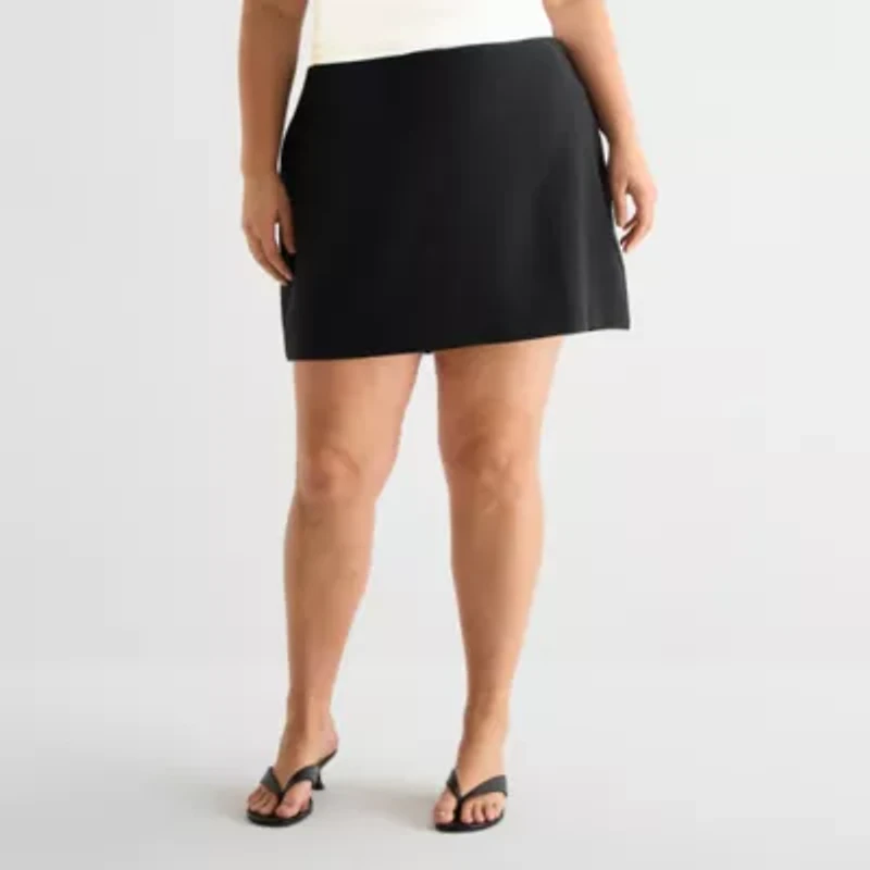 a.n.a Womens Plus Mini A-Line Skirt