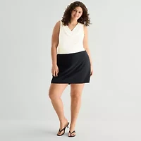 a.n.a Womens Plus Mini A-Line Skirt