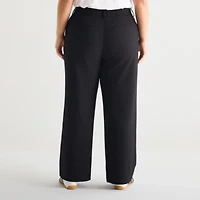 a.n.a Womens Plus Wide Leg High Rise Trouser