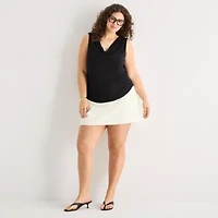 a.n.a Womens Plus Cowl Neck Sleeveless Tank Top