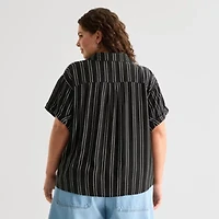 a.n.a Womens Plus Short Sleeve Blouse