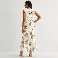 Melonie T Womens Sleeveless Floral Maxi Dress