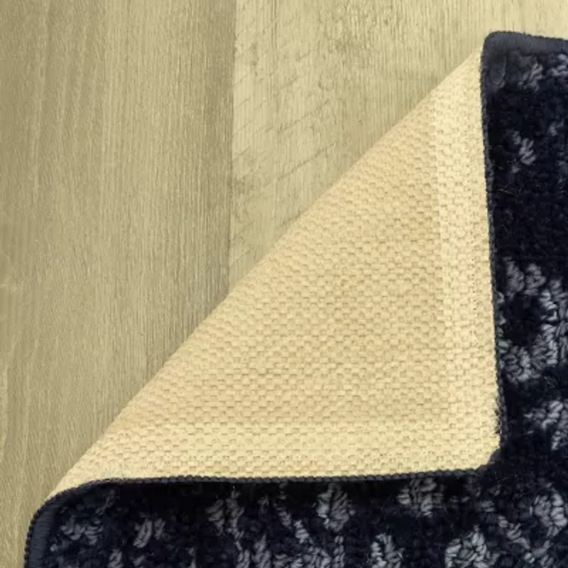Maples Mono Navy Indoor Rectangular Runner