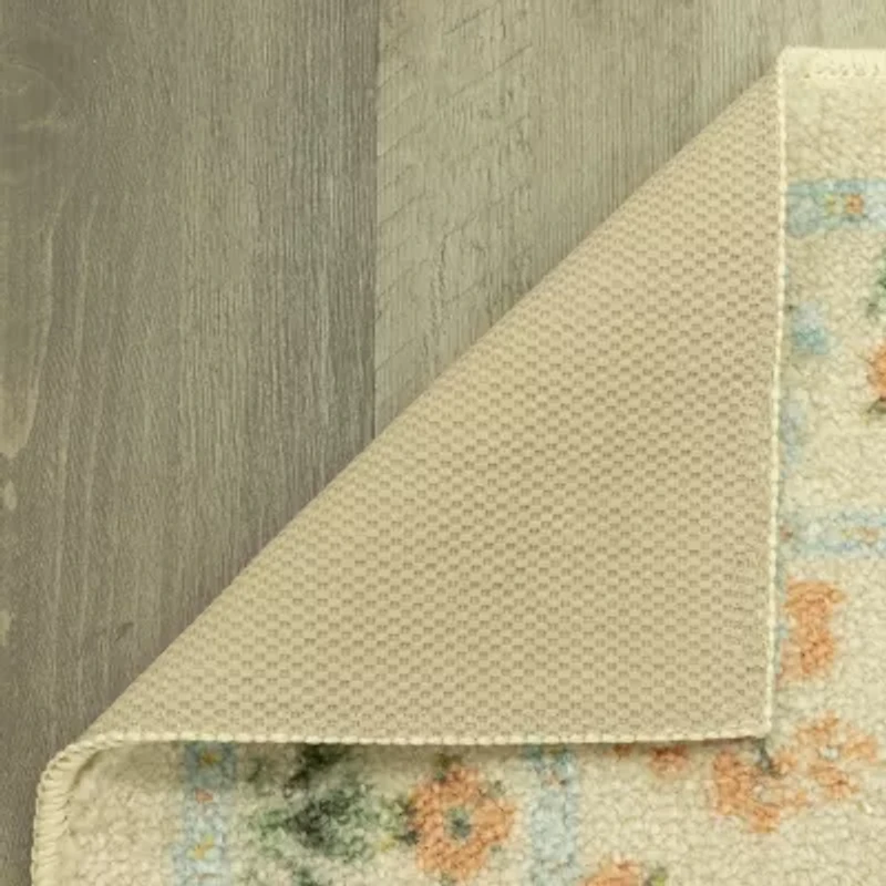 Maples Multi Floral Ivory Indoor Rectangular Runner