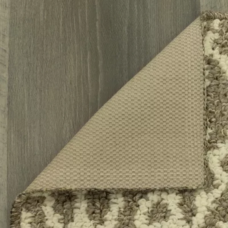 Maples Brown Geo Diamond Indoor Rectangular Accent Rug