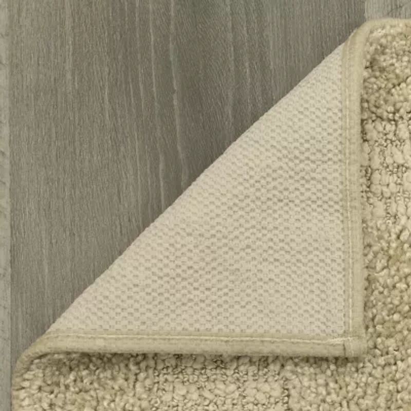 Maples Solid Cut and Loop Indoor Rectangular Accent Rug