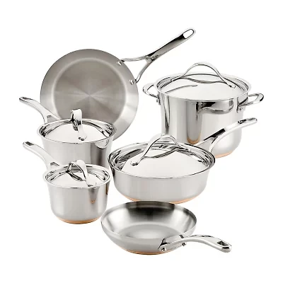 Anolon Nouvelle Stainless Steel 10-pc. Cookware Set