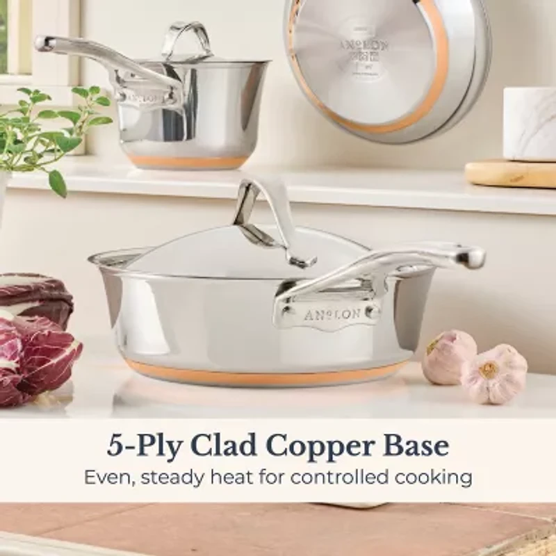 Anolon Nouvelle Stainless Steel 10-pc. Cookware Set