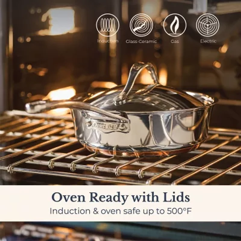 Anolon Nouvelle Stainless Steel 10-pc. Cookware Set