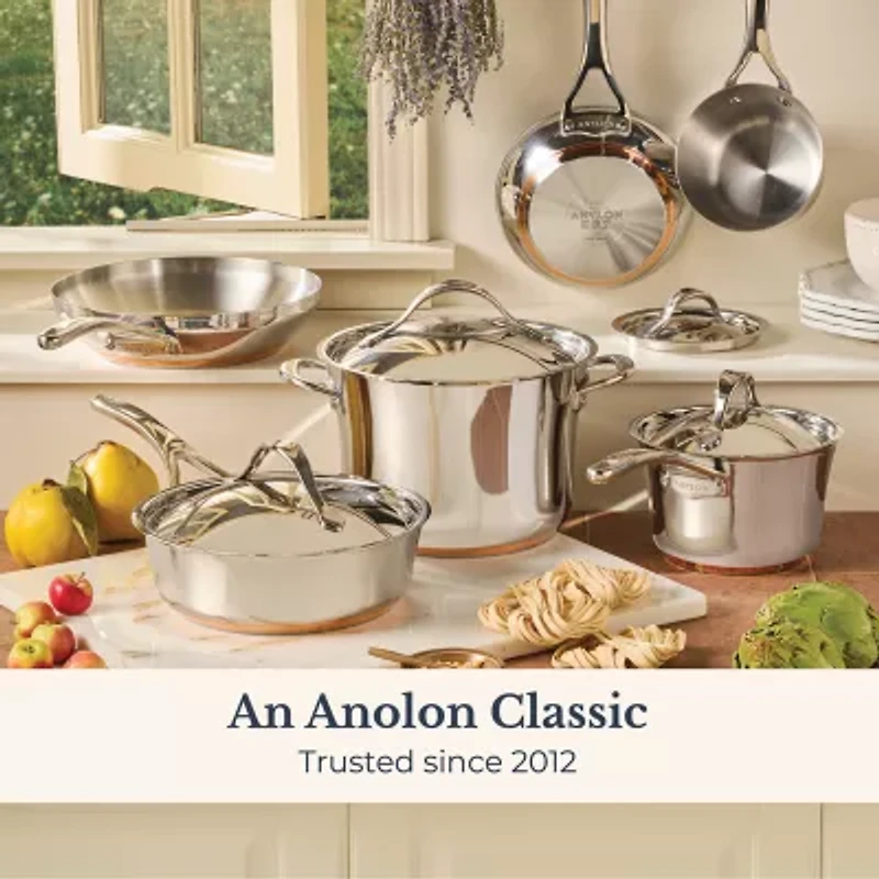 Anolon Nouvelle Stainless Steel 10-pc. Cookware Set
