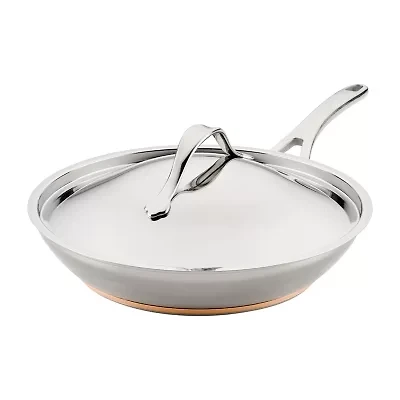 Anolon Nouvelle Stainless Steel 12" Frying Pan with Lid