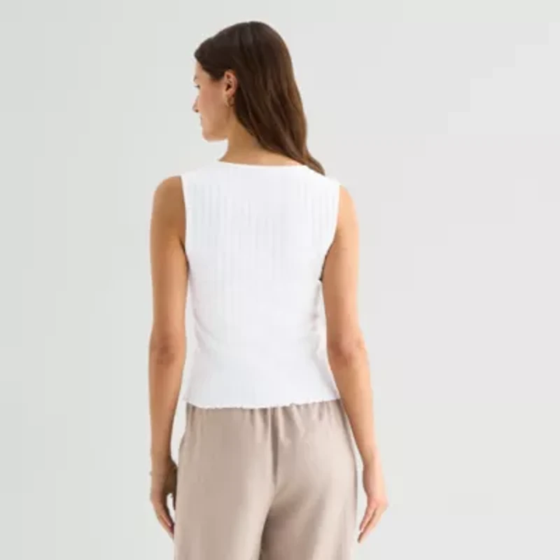 a.n.a Womens Crew Neck Sleeveless Vest