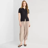 a.n.a Womens Short Sleeve Polo Sweater