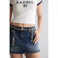 Arizona Gold Tone Flower Heart Bag Charm