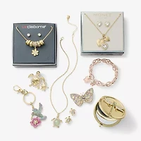 Monet Jewelry Womens Glass Heart 2-pc. Jewelry Set