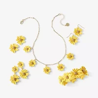 Liz Claiborne Womens Flower Drop Earrings