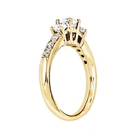 1/3 CT. T.W. Diamond 14K Yellow Gold  Prong Set 3-Stone Ring