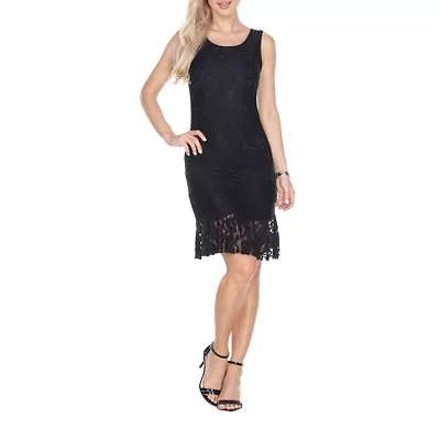 White Mark Cila Womens Sleeveless Sheath Dress