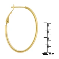 Silver Reflections Womens 24K Gold Over Brass 40mm Hoop Earrings