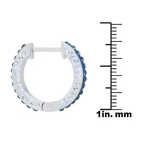 Sparkle Allure Womens Crystal 20mm Hoop Earrings