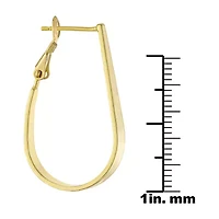 Silver Reflections Womens 24K Gold Over Brass 32mm Oval Hoop Earrings