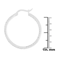 Sparkle Allure Womens Cubic Zirconia 32.2mm Hoop Earrings
