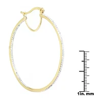 Sparkle Allure Womens 14K Gold Over Brass 50mm Hoop Earrings