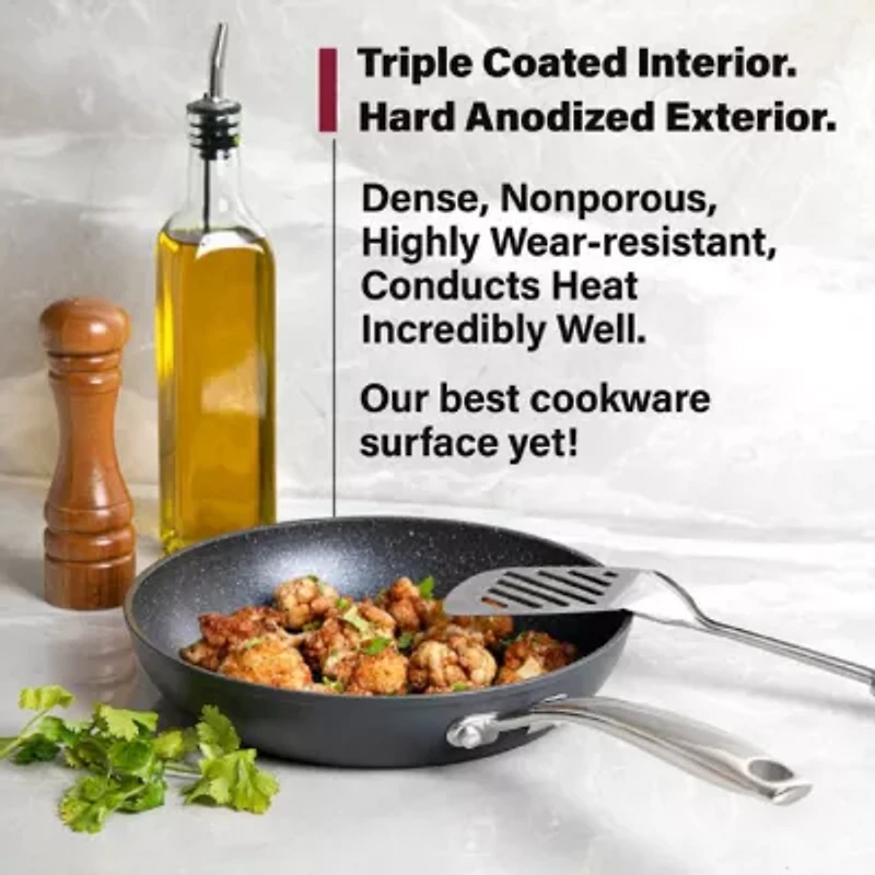 Granitestone Pro 2-pc. Aluminum Dishwasher Safe Hard Anodized Non-Stick Frying Pan
