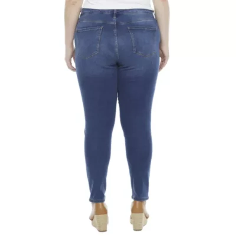 a.n.a. Plus Womens High Rise Skinny Jeggings