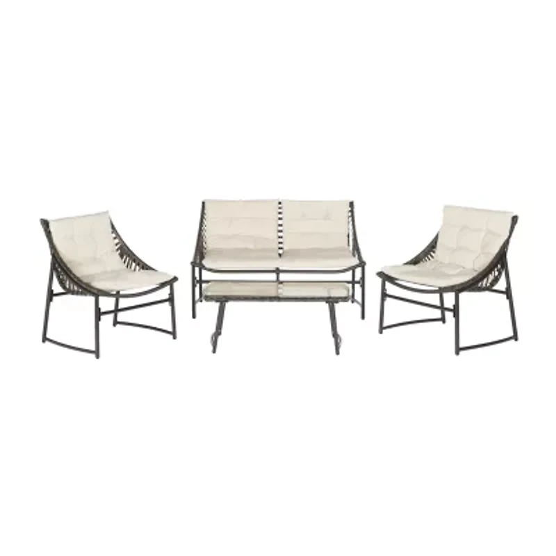 Berkane Patio Collection 4-pc. Conversation Set Weather Resistant
