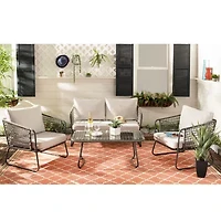Safavieh Benjin Patio Collection 4-pc. Conversation Set Weather Resistant