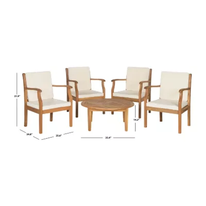 Safavieh Anaheim Patio Collection 5-pc. Conversation Set Weather Resistant