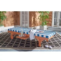 Newport Patio Lounge Chair with Stripe Cushion and Pull Out Side Table