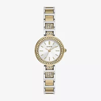 Geneva Womens Crystal Accent Two Tone Bracelet Watch Fmdjm251