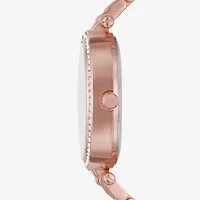 Ladies Sets Womens Crystal Accent Rose Goldtone 6-pc. Watch Boxed Set Fmdjset337