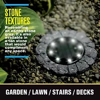 Bell + Howell Solar Powered Outdoor Disk Lights with 8 LED - Pack