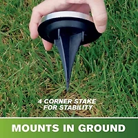 Bell + Howell Solar Powered Outdoor Disk Lights with Auto On/Off Lighting and Weatherproof Rust-Free - 4 Pack