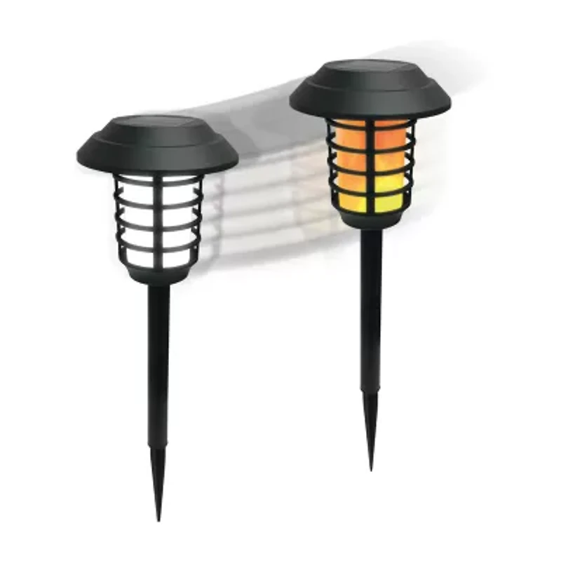 Bell + Howell Solar Powered Pathway and Garden Lights with 2 Lighting Modes - Set of 2