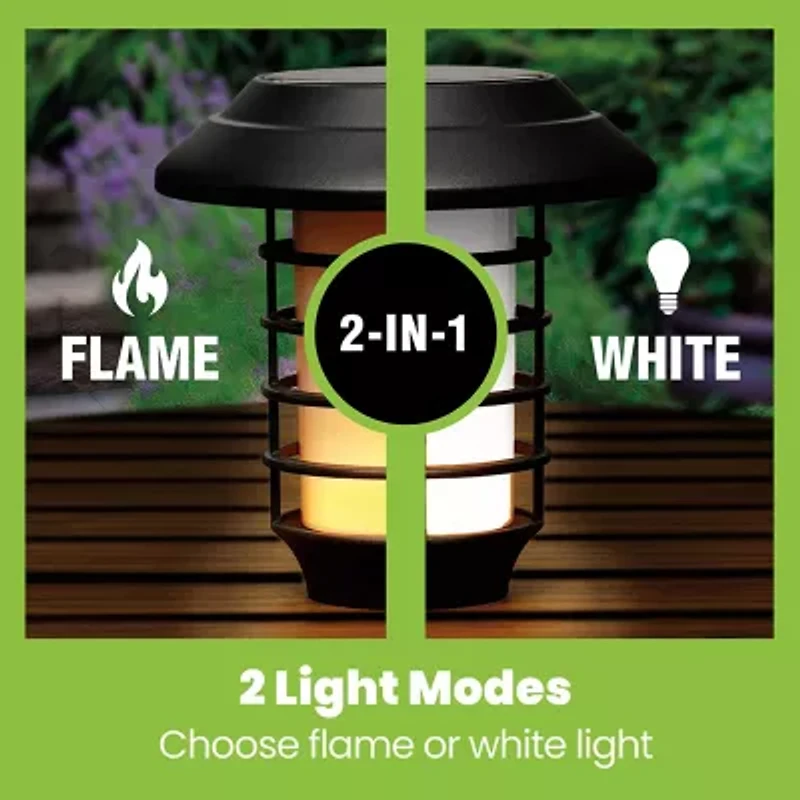 Bell + Howell Solar Powered Pathway and Garden Lights with 2 Lighting Modes - Set of 2
