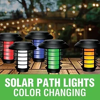 Bell + Howell Solar Powered Color Changing Pathway and Garden Lights - Set of 4