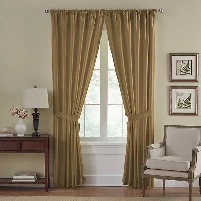Elrene Home Fashions Versaille Rod Pocket Light-Filtering Single Curtain Panel